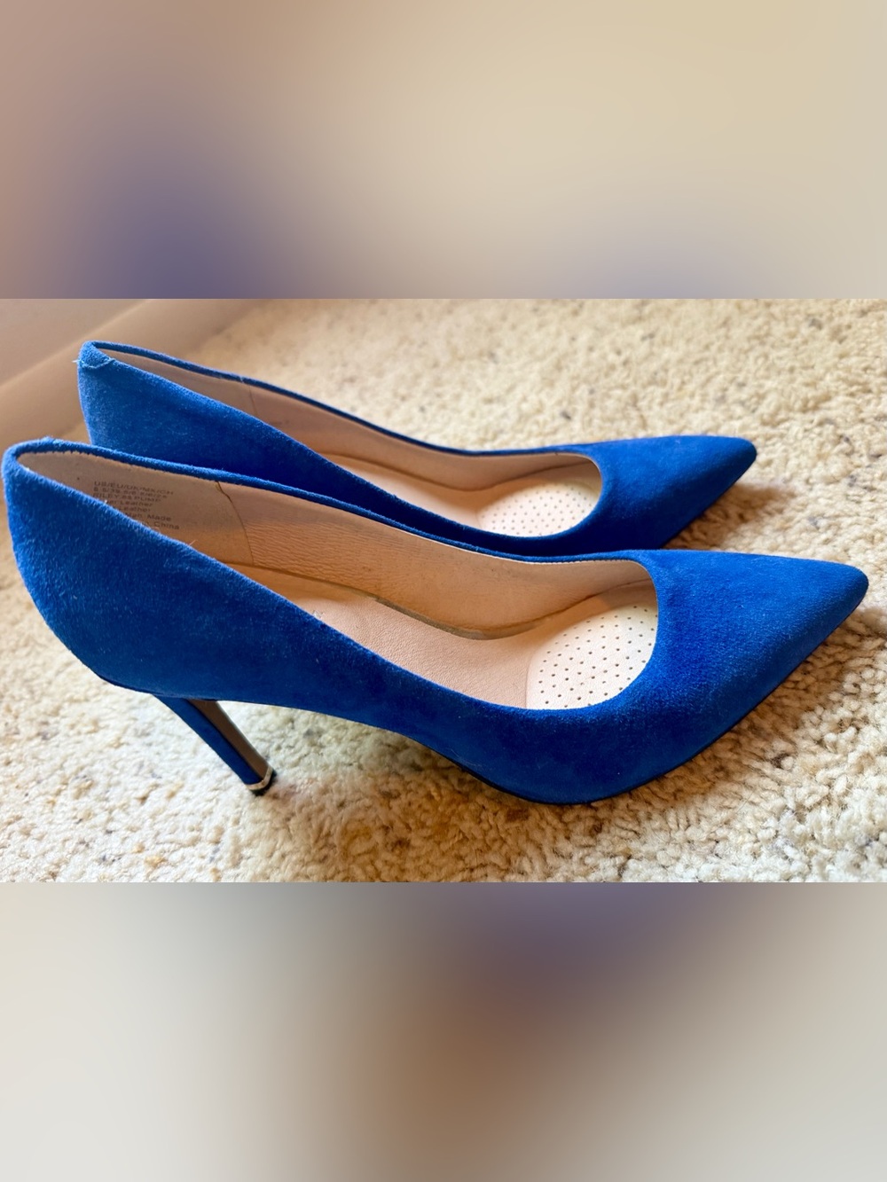 Kenneth Cole Royal Blue Suede Pointed-Toe Pumps